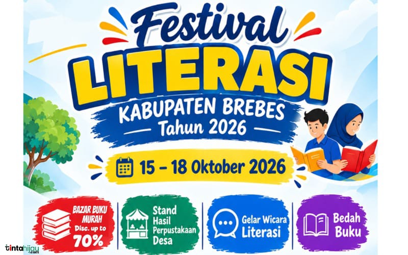 Festival Literasi Brebes 2026 Hadir 15โ18 Oktober dengan Bazar Buku Murah Gramedia