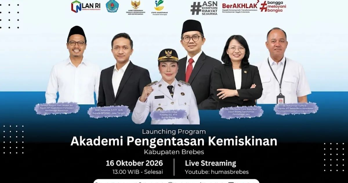 Akademi Pengentasan Kemiskinan Diluncurkan di Brebes, ASN Dilatih Entaskan Kemiskinan