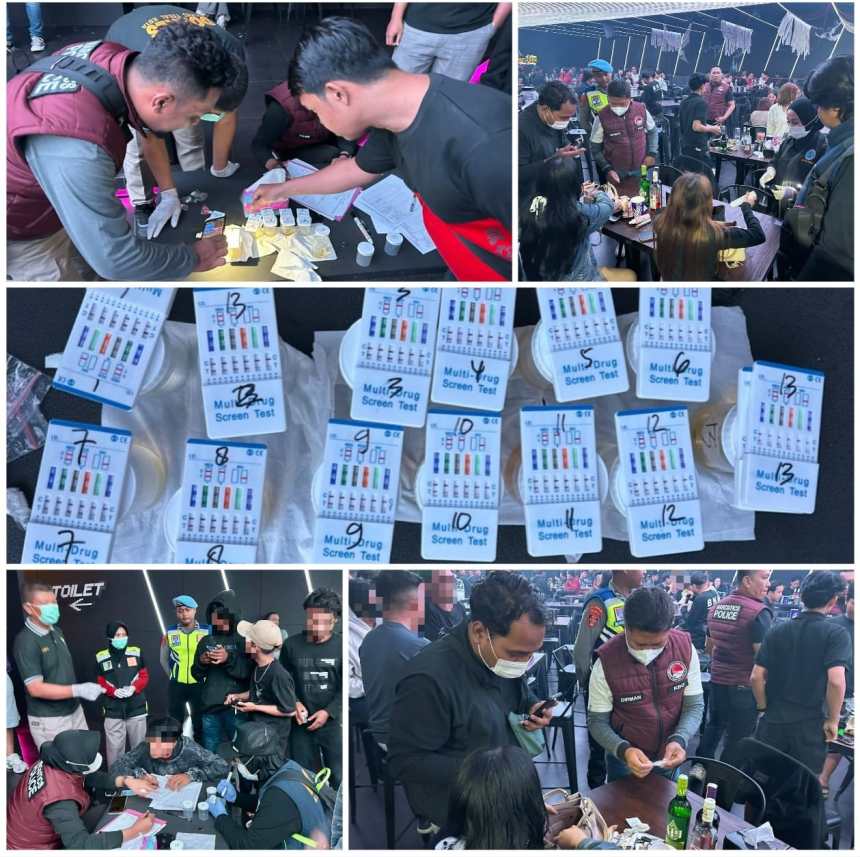 Razia di Hellen's Night Mart Tegal, 13 Pengunjung dan Karyawan Dites Urine