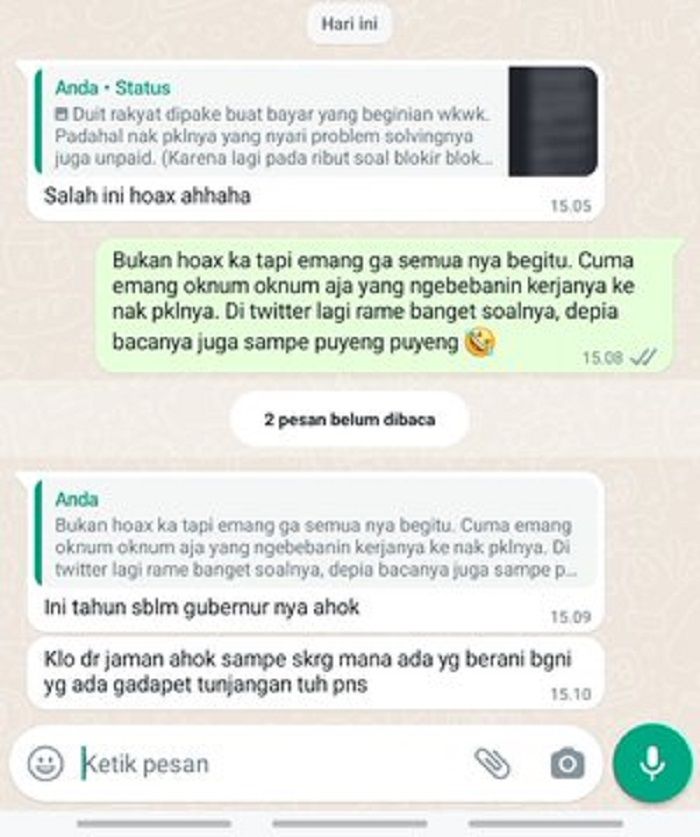 Unggahan Warganet