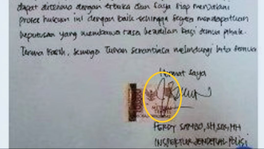 Tanda Tangan Ferdy Sambo