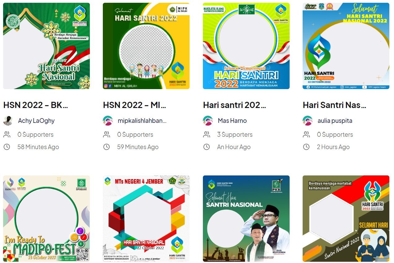 22 Oktober 2022, Rekomendari 20 Twibbon Gratis Hari Santri Nasional 2022 yang Cocok Diunggah ke Media Sosial