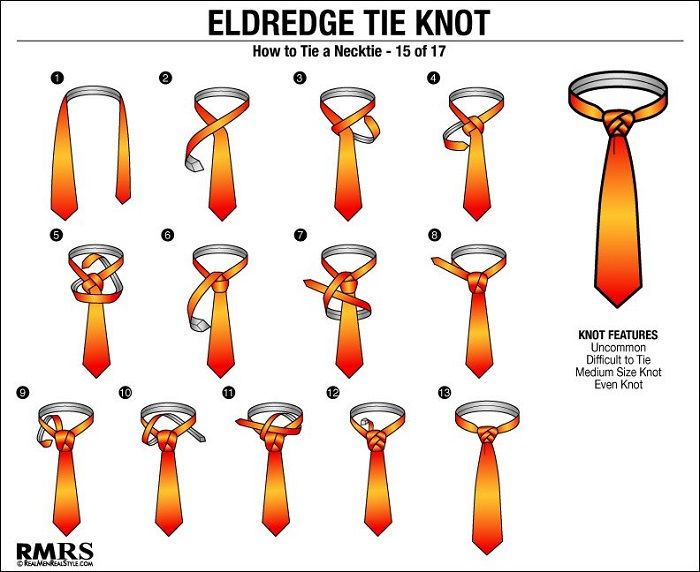 Cara memakai dasi atau cara memasang dasi Eldredge