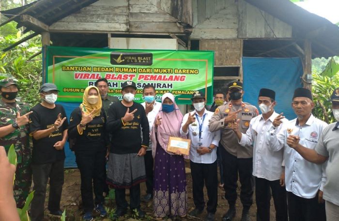 Viral Blast salurkan bantuan bersama Bupati Pemalang Mukti Agung Wibowo.
