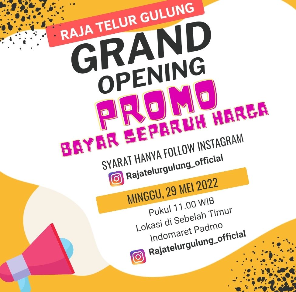 Promo Grand Opening Raja Telur Gulung Cabang Randudongkal