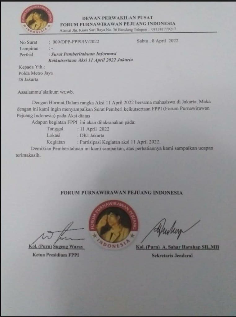 Surat FPPI