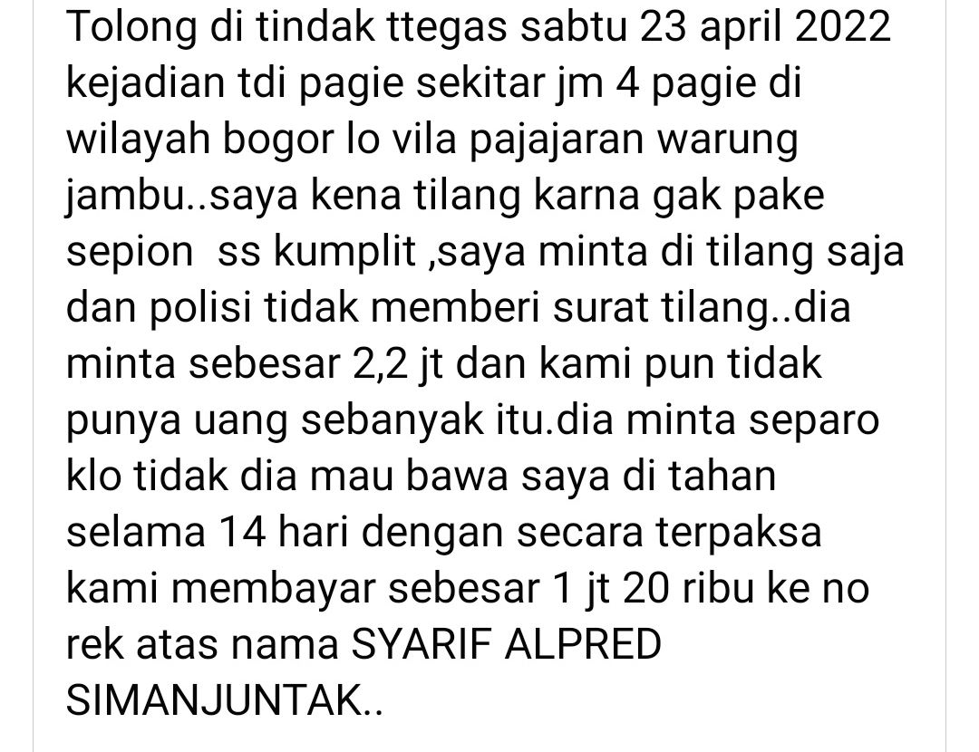 Tangkapan layar unggahan viral Warganet