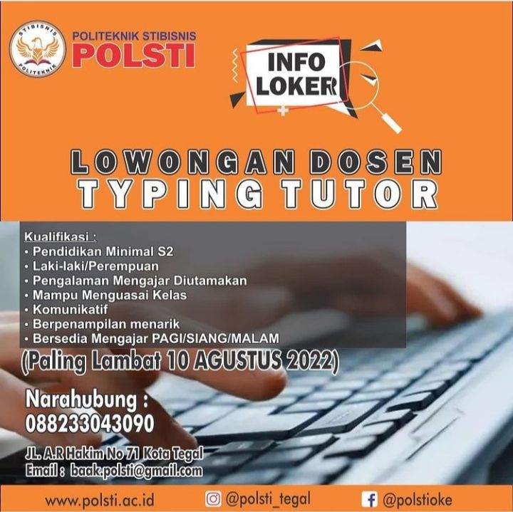 Lowongan Dosen di Politeknik STI Bisnis Tegal
