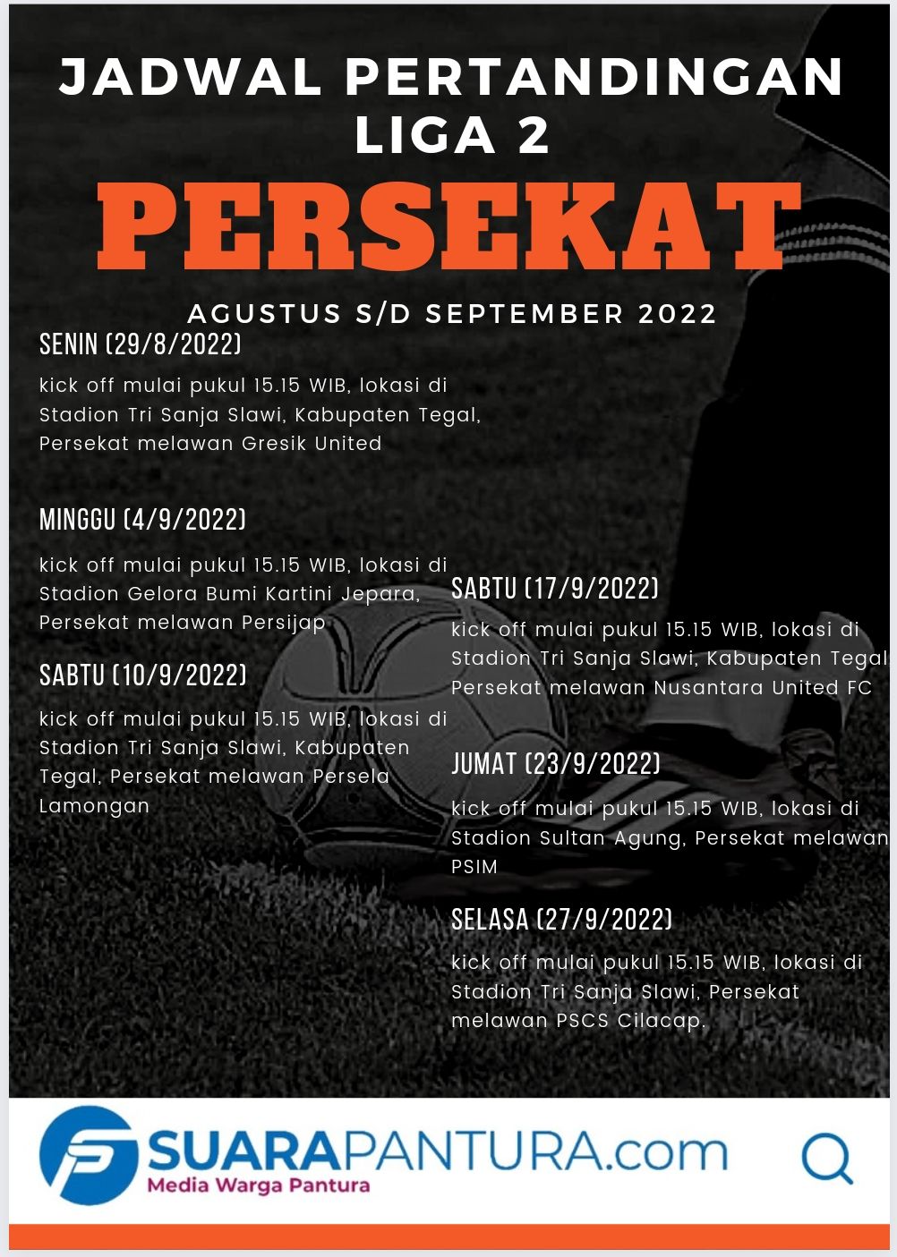 Jadwal Pertandingan PERSEKAT