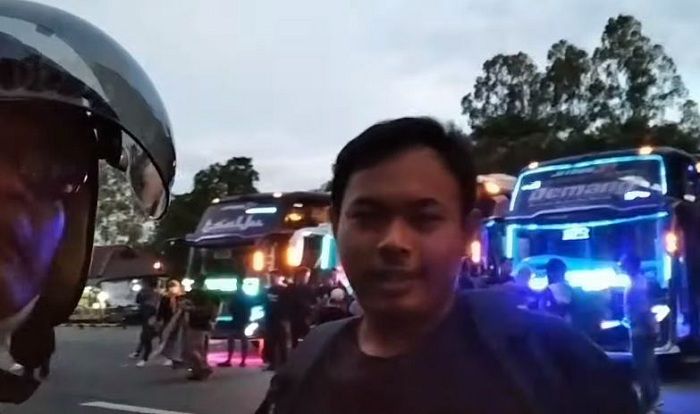 Aditya Wijaksono salah satu peseta Family Gathering Haryanto Mania 2022 ke 12 saat diwawancara Bang Lubis